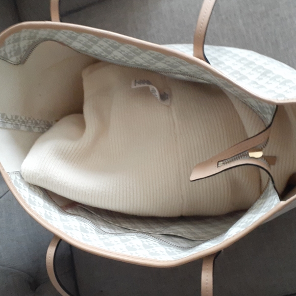 Kate spade gray cream canvas tote bag - Picture 12 of 16